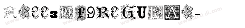 Free 3 of 9 Regular字体转换